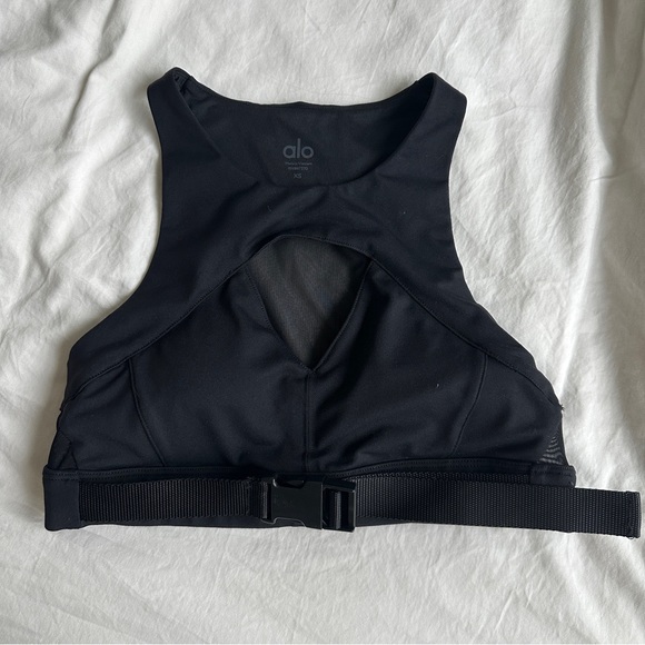 ALO Yoga Catch The Vibe Black Sports Bra size XS - Picture 5 of 7